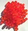 100 4x6mm Crow Beads Transparent Orange
